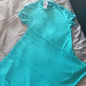 Aqua or Black Maxi dress